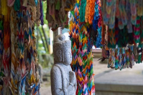 Small Stone Statue At Hokkeji Temple In Higashiyama