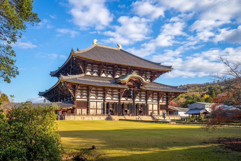 Great Buddha Hall Of Todaiji Temple Buddhist Temple Nara
