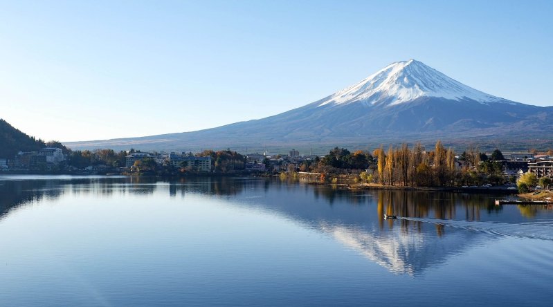 Mount Fuji's Reflection On Lake Kawaguchi