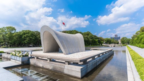 Hiroshima Memorial Park White Monument