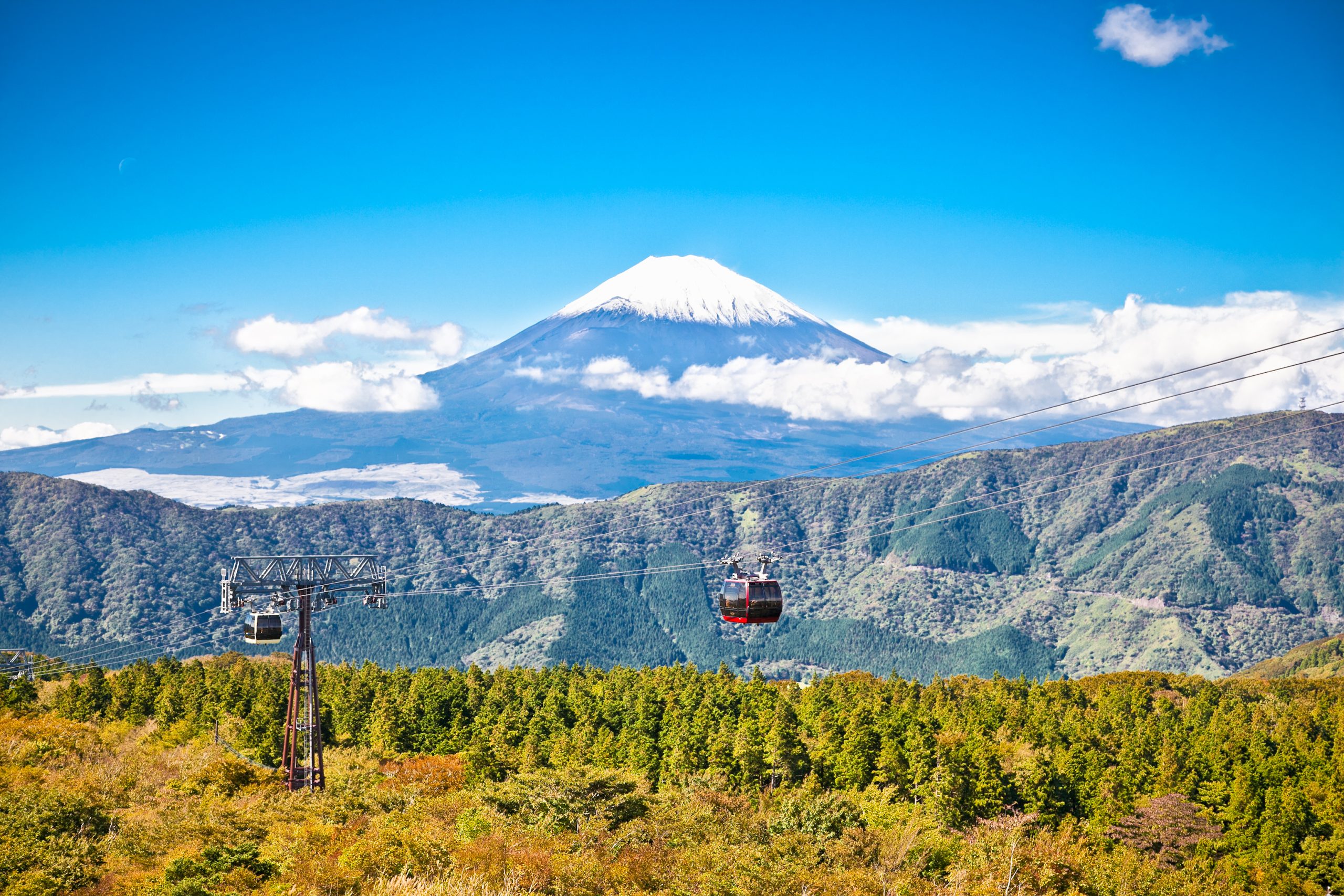Mount Fuji Peak Ropeway Blue Sky