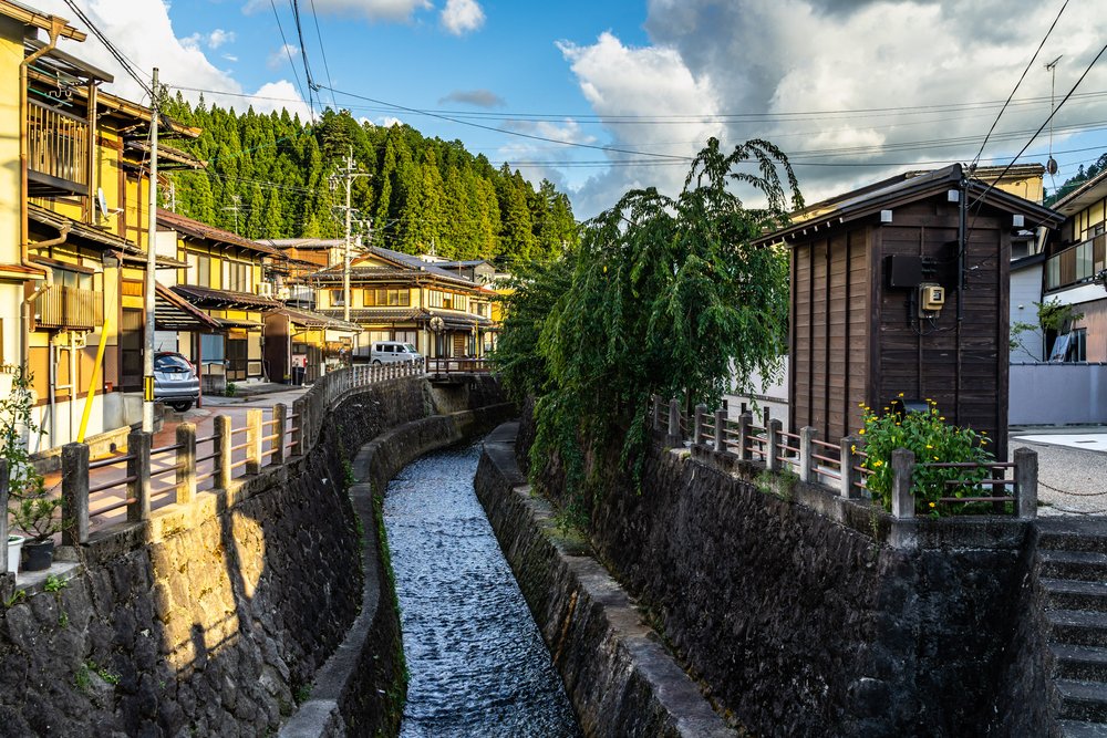 Ravine In Hida Folk Village In Takayama