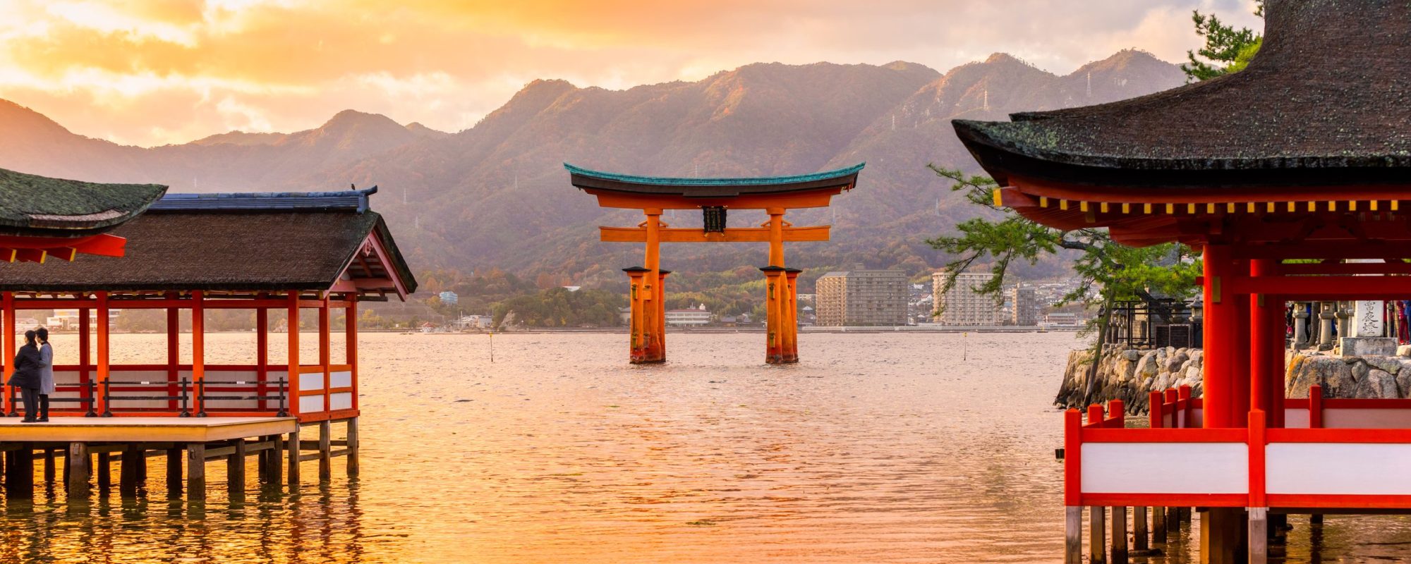 Miyajima Floating Torii Gate Sunrise Hiroshima Island