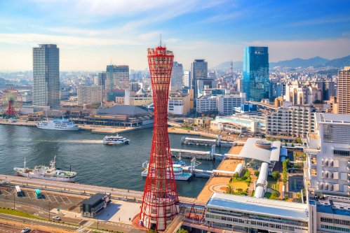 Drone View Kobe Port